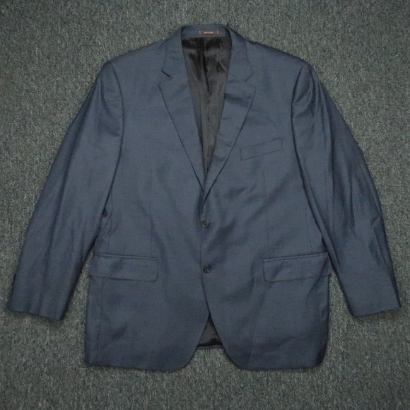 Peter Millar Blazer Mens 46R Blue Wool‎ Double Vented Suit Jacket Coat